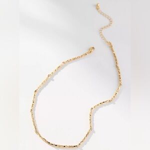 Anthropologie Beaded Metal Necklace - NWT - Gold